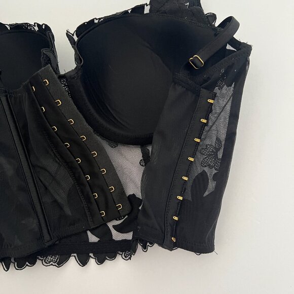 Victoria's Secret Black Floral Lace Corset - Picture 11 of 11